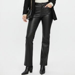 Vintage Wilsons Leather High-Waisted Straight Leg Pants In Black Size 10